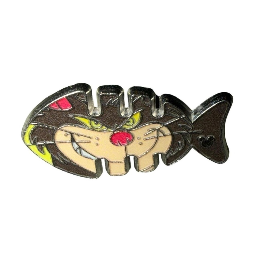 Disney HKDL Hidden Mickey Lucifer Fish Bone Cinderella Trading Pin 2018 ID:27487